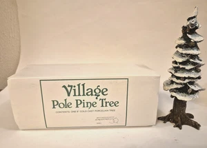 Department Dept 56 Village Pole Pine Tree Cold Cast Porcelain 8" Christmas 55280 - Picture 1 of 10