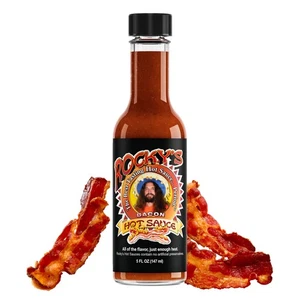 Rocky's Bacon Hot Sauce - Salsa Gourmet di Peperoncino Rosso con Hea... - Foto 1 di 6