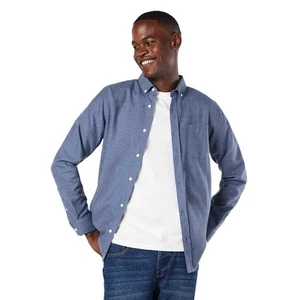 Maine Mens Brushed Long-Sleeved Shirt DH7760 - Picture 1 of 3