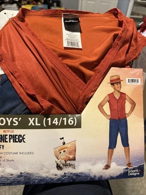 Netflix Luffy Halloween Costume Kids Size XL 14-16 New - Image 1 of 4