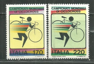 ITALY 1352-53 MNH WORLD CROSSCOUNTRY BICYCLE CHAMPIONSHIP - Picture 1 of 1