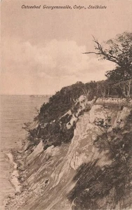 Postal Ostseebad Georgenswalde acantilado Prusia Oriental postal sin usar - Imagen 1 de 2