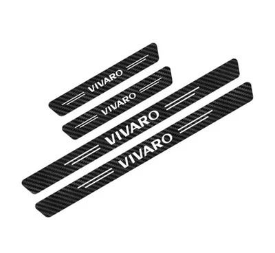 Tiras protectoras de vinilo efecto fibra de carbono para alféizar de puerta de coche Vauxhall Vivaro 4 piezas - Imagen 1 de 4