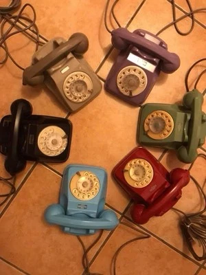 1 Telefono Fisso Vintage a DiscoRotella Disco Rotella Sip Anni 70 d'Epoca Antico - Immagine 1 di 4