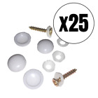 WHITE Plastic Dome Cover Screw Cap Cover Protector Packs x25 x50 x100 6G-8G