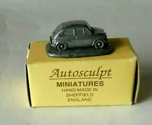 Fiat 600 Small Pewter Resin Model 1/87 Sheffield Autosculpt New in Box FINAL 600 - Picture 1 of 4