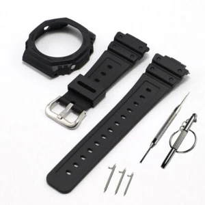Watch Band For Casio GA-2100/2110 Strap+Case Bezel Mod Silicone Rubber Kit - Picture 1 of 26