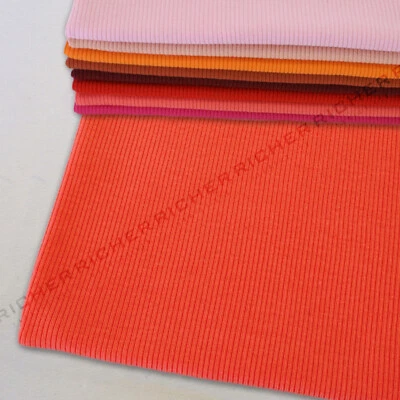 100% Knitted Cotton 2x2 Rib Stretch Babywear Sleepwear Ribbed Fabric Material - Image 1 of 2