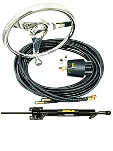 Inboard Boat Hydraulic Steering kit suits Inboard Engines Stainless Wheel 300HP - Picture 1 of 10