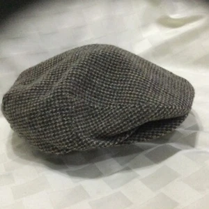 Vintage Tweed Newsboy Country Gentleman Hat 100% Wool Hat Size 7 3/5 Cabbie - Picture 1 of 8