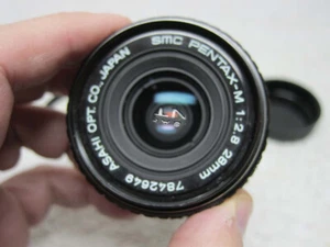 NICE Vintage Asahi SMC PENTAX-M 28mm f/2.8 w/ K-Mount.WIDE Angle SLR Prime Lens - Picture 1 of 10