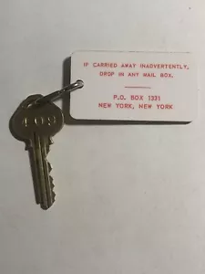 Llavero y llave Sheraton Motor Inn Hotel Motel Room Nueva York Nueva York #409 - Imagen 1 de 2