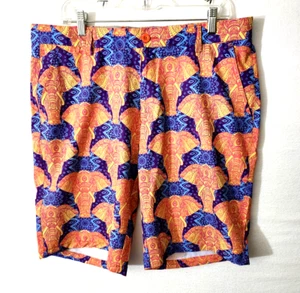 Hreski Golfshorts Herren Größe 36 hell mehrfarbig Elefanten Golf Stretch - Bild 1 von 10