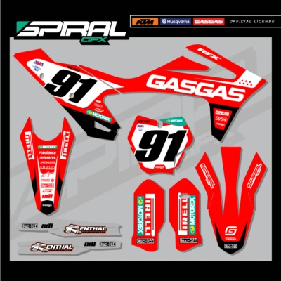 Custom MX Graphics Kit GAS GAS MC 250 450 GASGAS Privateer 2022 - Image 1 of 4