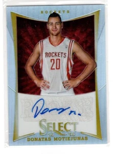 🔥 2012-13 Panini Select Silver Prizm Donatas Motiejunas Rookie Auto 041/199  🔥 - Bild 1 von 1