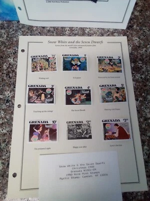 Snow white and the 7 dwarfs 1980 Magical kingdom of Disney stamps 8 Stamps  - Image 1 of 3