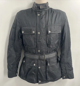 Vintage Rallymaster Belstaff 350 Herren Bikerjacke mit Gürtel schwarz Größe 42 - Bild 1 von 14