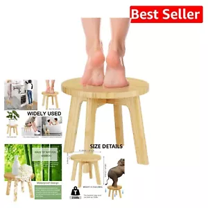 Multi-Purpose Bamboo Step Stool - 350 lbs Capacity for Kids, Adults & Kitchen - Picture 1 of 9