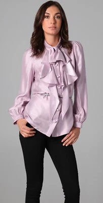 Blusa MILLY Thisttle Charlee con lazo talla 2 venta al por menor $350 Foto 1 de 4