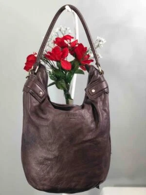 Bolso de Hombro LIEBESKIND Berlin "Vanessa" Cuero Púrpura Oscuro Hobo Bucket Foto 1 de 4