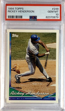 1994 Topps #248 Rickey Henderson (HOF, Blue Jays, Athletics, Yankees) PSA 10 Gem
