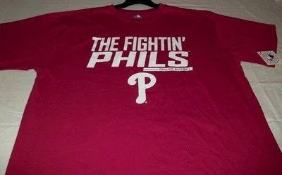 Футболка Philadelphia Phillies Fighting Phils красная больших размеров классная тема MLB - Изображение 1 из 2