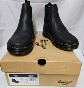 Unisex Boots Dr. Martens Embury. Black Women's Size 8 M. Men's Size 7. NIB - Picture 1 of 11