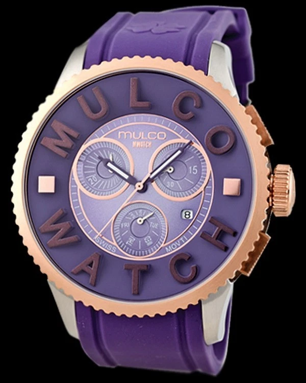 Reloj de cuarzo Mulco Unisex MW3-10302-053 Mwatch Colección 3D Silicona púrpura Foto 1 de 1