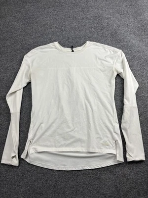Camisa The North Face para mujer pequeña blanca manga larga malla ropa deportiva senderismo Foto 1 de 4