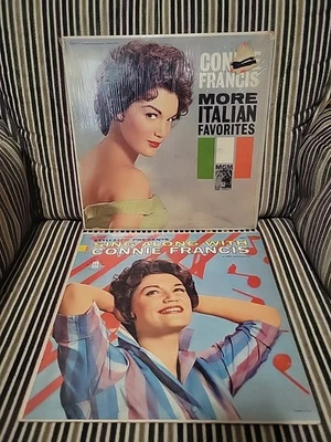 ConnieFrancis-"MoreItalianFavorites&SingAlongWith"-2XLP-MGM/Brylcreem E3871/8002 - Image 1 of 4
