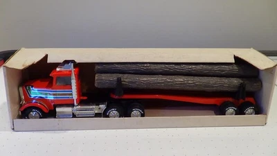 Camión de troncos Rockford NYLINT Freightliner 1981 vintage raro transporte semi madera Foto 1 de 4