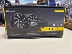 corsair liquid cpu cooler 280mm H115i Hydro New Open Box See Pics - Photo 1/11