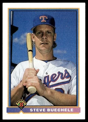 1991 Bowman Steve Buechele Texas Rangers #268 - Image 1 of 2