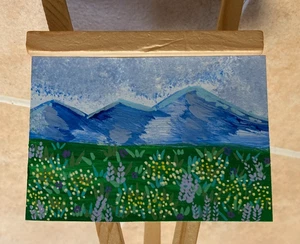 ACEO Original Acrylic Painting Landscape Abstract Art Card ATC Scenery 84 - Picture 1 of 1