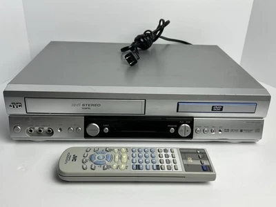 JVC HR-XVC1U DVD VCR VHS Combo Player Recorder Tested Working With Remote - Image 1 of 4