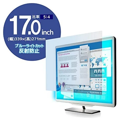 Elecom LCD protective film blue light cut 17 inches anti-reflection EF-FL1 [393] - Image 1 of 4
