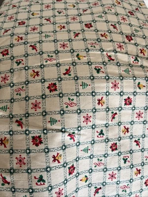 MARCUS FABRICS Vintage Noel Joy Checkered Christmas Fabric By Marcus Brothers