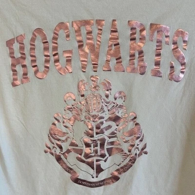 H&M Hogwarts Women's Ivory White Rose Gold Long Sleeve Shirt US Size 16/18 XL - Image 1 of 4