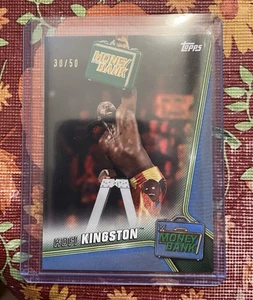 2019 Topps WWE Money in the Bank Kofi Kingston card 47 - Blue parallel 30 / 50 - Picture 1 of 2