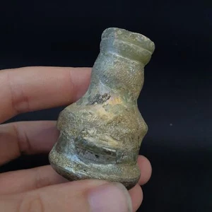 Ancient Roman Glass Iridescent Medicine or Fragrance Glass Bottle - Picture 1 of 12