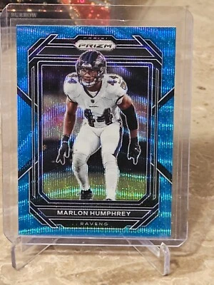 2022 Panini Prizm Marlon Humphrey Blue Wave #193/199 #24 Ravens NFL Football - Image 1 of 2