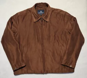 London Nebeljacke Herren XL braun Bomber Kunstwildleder Knopfmanschette voller Reißverschluss schwer - Bild 1 von 8