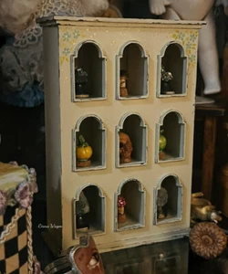Puzzle 1/12 Scale Dollhouse Miniatures Unfinished Furniture Palace Showcase - Picture 1 of 13