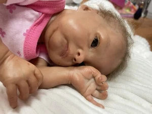 Reborn Baby Doll Tink By Bonnie Brown Blonde Hair Preemie - Picture 1 of 24