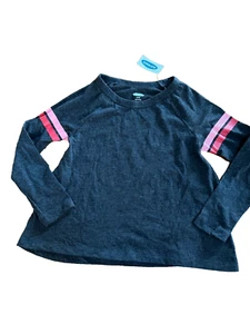 NWT Old Navy Cute Long Sleeve Shirt Gray Pink  XS 5 Years - Picture 1 of 1