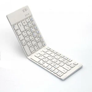 WIRELESS BLUETOOTH KEYBOARD FOLDING RECHARGEABLE PORTABLE KEYPAD for CELL PHONES - Picture 1 of 6