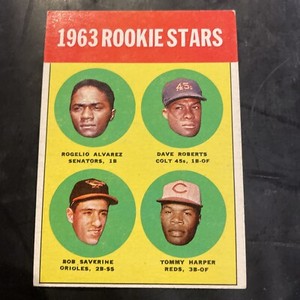 1963 Topps Baseball#158 Tommy Harper EX ROOKIE RC Set Break Alvarez Roberts Card