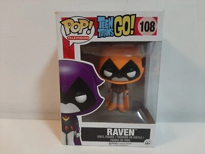 Boneco de vinil pop - Teen Titans Go! - Raven Orange # 108 - Imagem 1 de 4