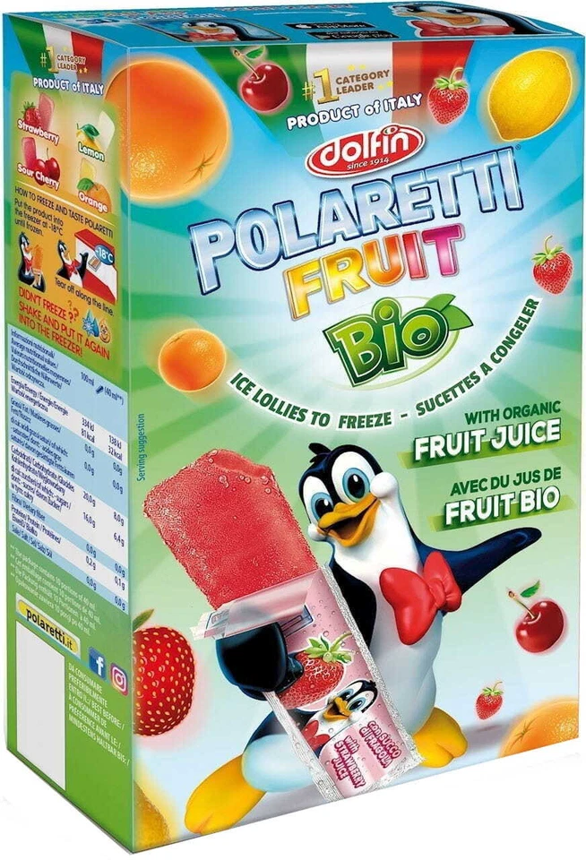 HIELO DE AGUA ECOLÓGICO PARA CONGELAR 10 uds. x 40 ml - FRUTA POLARTI Foto 1 de 1