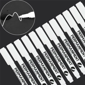 12X Permanent Acrylic Paint Pens White Markers Oil Based Quick Drying White - Picture 1 of 11